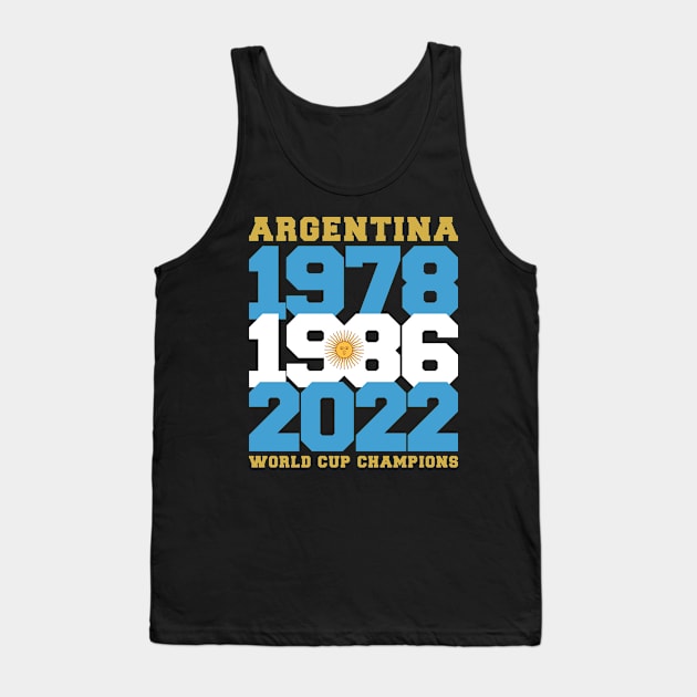 Argentina World Cup Champions 2022 Tank Top by Zakzouk-store